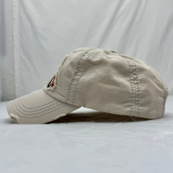 Dog Mom Distressed Adjustable Cap Hat White - Picture 5 of 9